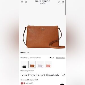 Kate Spade Leila Triple Gussett Crossbody Purse